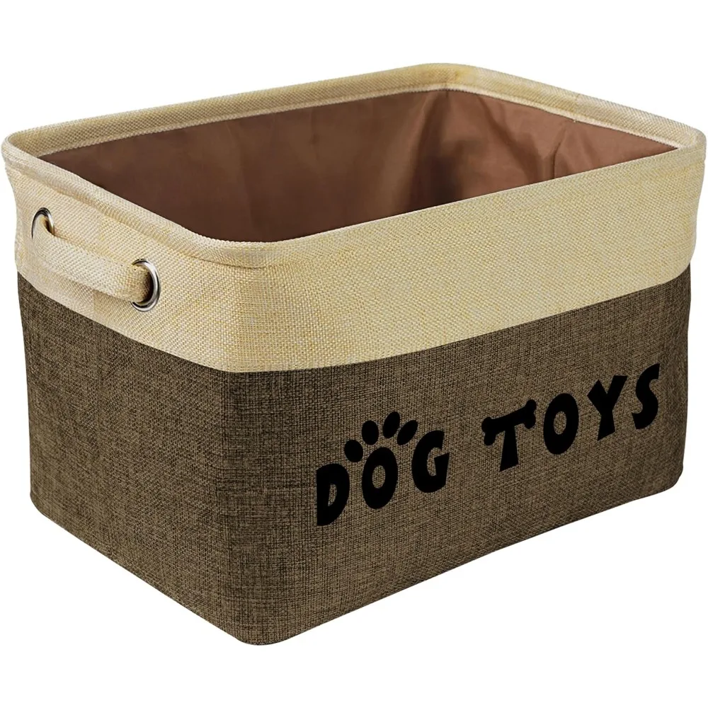 Collapsible Pet Toy Storage Basket with Handles for Accessories Toys Blankets Leash Medium Brown
Collapsible Pet Toy Storage Basket with Handles for Accessories Toys Blankets Leash Medium Brown