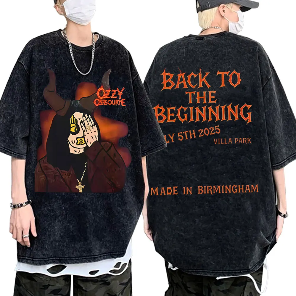 Rock Band Black Sabbath Ozzy Osbourne Back To The Beginning Washed T-shirt Men Women Vintage Heavy Metal Oversized Streetwear
Rock Band Black Sabbath Ozzy Osbourne Back To The Beginning Washed T-shirt Men Women Vintage Heavy Metal Oversized Streetwear