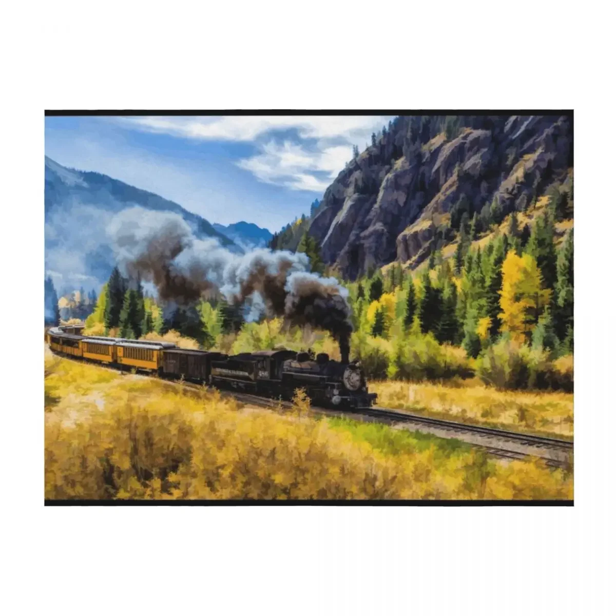 Scenic Durango and Silverton Steam Train Throw Blanket Sleeping Bag Picnic Decorative Sofas Luxury St Blankets 
Scenic Durango and Silverton Steam Train Throw Blanket Sleeping Bag Picnic Decorative Sofas Luxury St Blankets