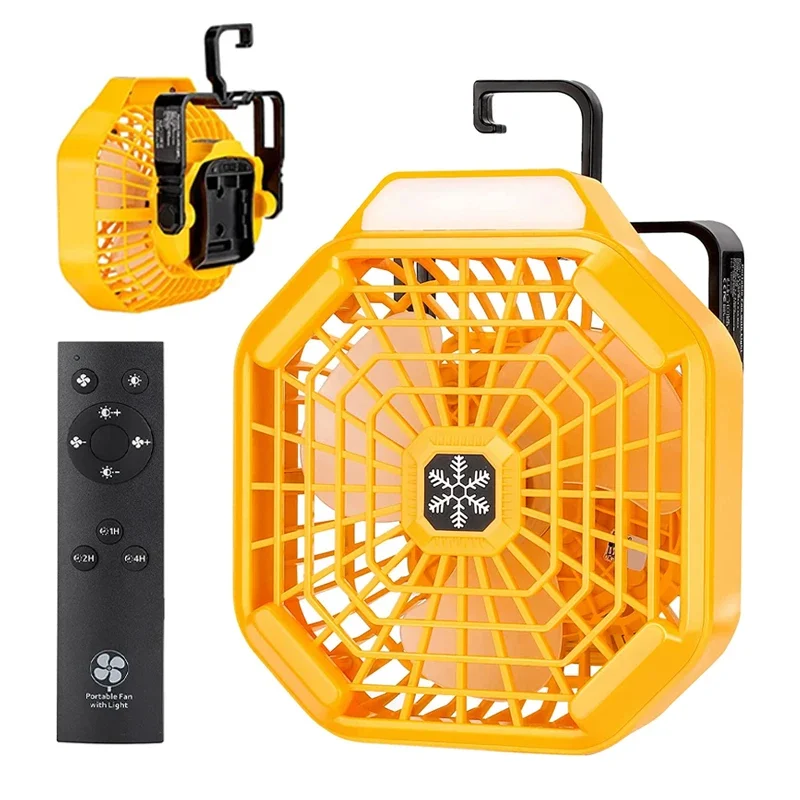 Multifunctional Cordless Fan with LED Light for Dewalt 14.4-20V Li-ion Battery Portable 3 Speed Camping Fan with Remote Control
Multifunctional Cordless Fan with LED Light for Dewalt 14.4-20V Li-ion Battery Portable 3 Speed Camping Fan with Remote Control