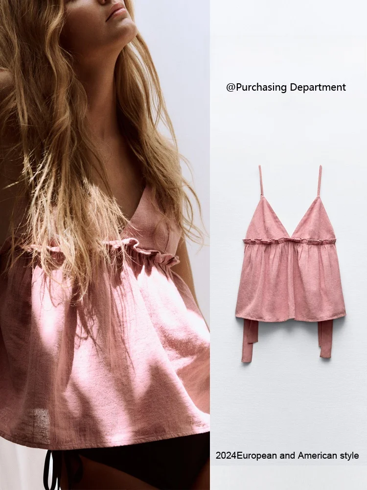 Faionable Women's ort Top with Knot V-ne Ruffle Hem Commute Sle New Arrival Summer 2024
Faionable Women's ort Top with Knot V-ne Ruffle Hem Commute Sle New Arrival Summer 2024