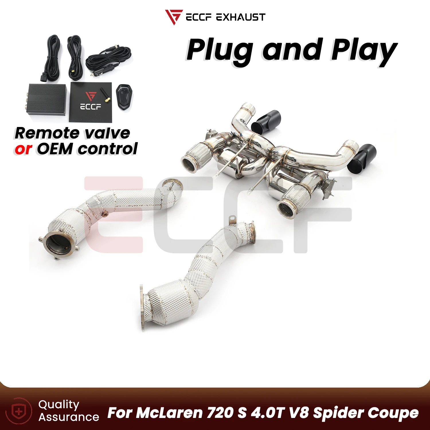 ECCF For McLaren 720 S 4.0T V8 Spider Coupe Stainless Steel OEM VALVE Complete exhaust Aggressive Sound Plug and Play
ECCF For McLaren 720 S 4.0T V8 Spider Coupe Stainless Steel OEM VALVE Complete exhaust Aggressive Sound Plug and Play