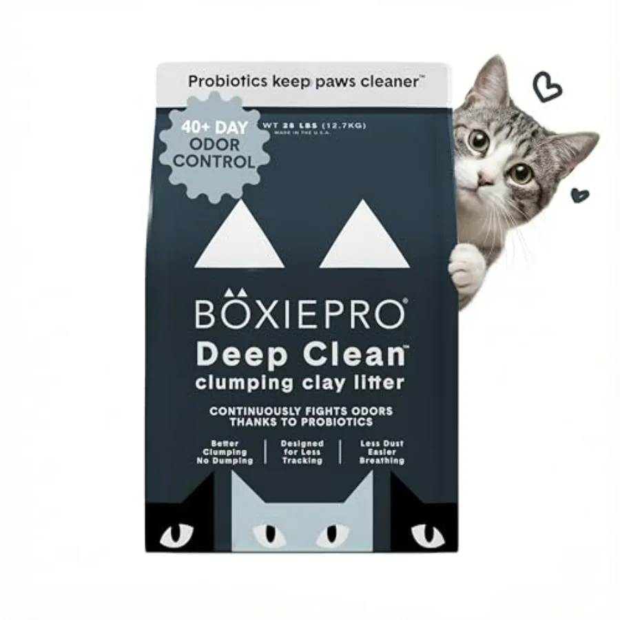 Boxie biotic Cat Litter, 40 Day Odor Control, Clumping Clay Kitty Litter, Odor Eliminating biotics, Dust-Free, Fragrances Fille
Boxie biotic Cat Litter, 40 Day Odor Control, Clumping Clay Kitty Litter, Odor Eliminating biotics, Dust-Free, Fragrances Fille