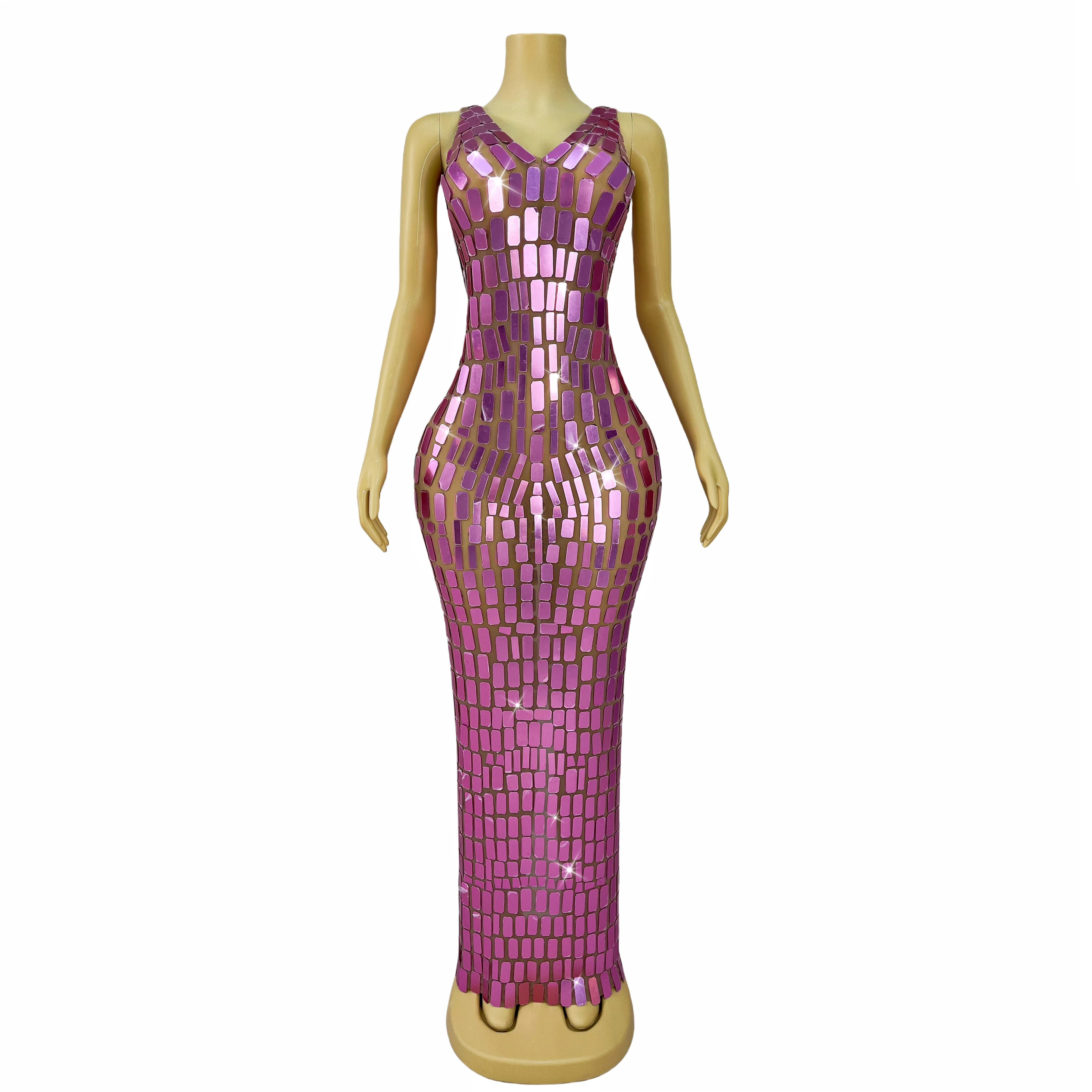 Luxurious Full Mirrors Cultivation Mesh Sexy Dress Birthday Prom Shining Stretch Outfit Evening Celebrate Costume tongpian
Luxurious Full Mirrors Cultivation Mesh Sexy Dress Birthday Prom Shining Stretch Outfit Evening Celebrate Costume tongpian