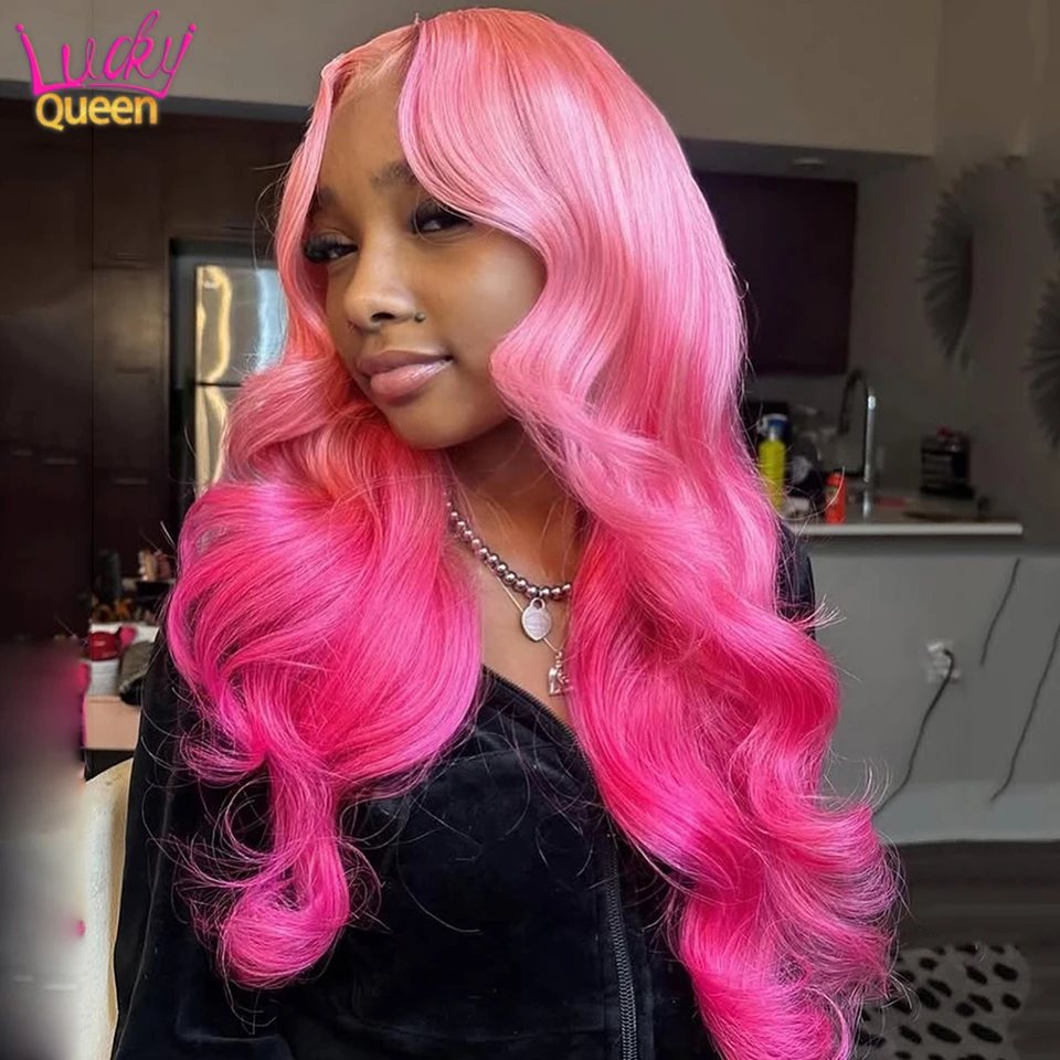 Ombre Bright Pink 180Density 613 Colorful Wigs 13X4 13X6 Brazilian Human Hair Lace Frontal Transparent Lace For Women Body Wave
Ombre Bright Pink 180Density 613 Colorful Wigs 13X4 13X6 Brazilian Human Hair Lace Frontal Transparent Lace For Women Body Wave