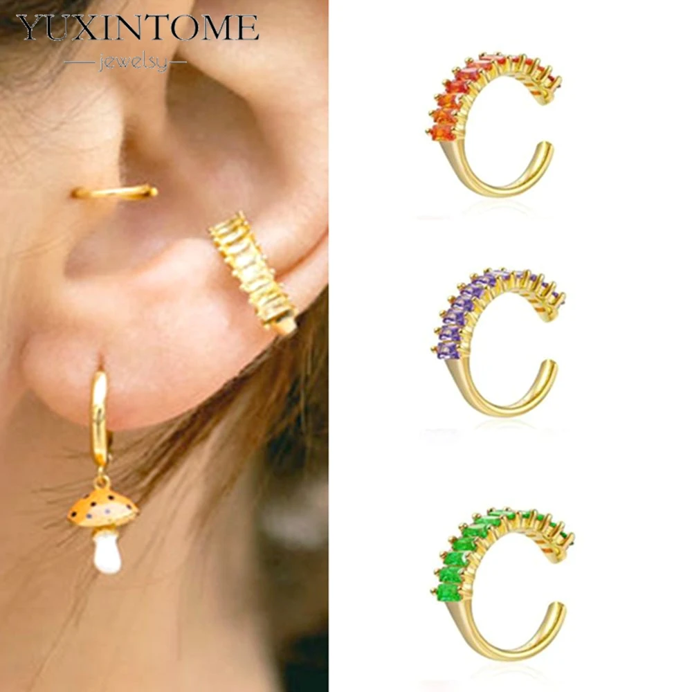 1PC 24k Gold-Plated Silver Simple Ear Cuff Earring for Women White Orange Purple Green Crystal Ear Clips Earring Fashion Jewelry
1PC 24k Gold-Plated Silver Simple Ear Cuff Earring for Women White Orange Purple Green Crystal Ear Clips Earring Fashion Jewelry