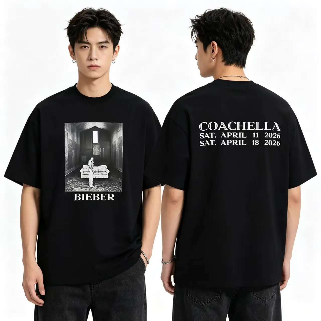 Justin Bieber Coachella Album 2026 vintage T-shirts Men Women's punk streetwear Short sleeved 100%Cotton Hip Hop black t shirt
Justin Bieber Coachella Album 2026 vintage T-shirts Men Women's punk streetwear Short sleeved 100%Cotton Hip Hop black t shirt
