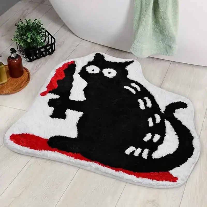 Halloween Evil Cat Pumpkin Rug Retro Horror Festival Atmosphere Mat for Front Door Living Anti-slip Decorative Items in The Home
Halloween Evil Cat Pumpkin Rug Retro Horror Festival Atmosphere Mat for Front Door Living Anti-slip Decorative Items in The Home