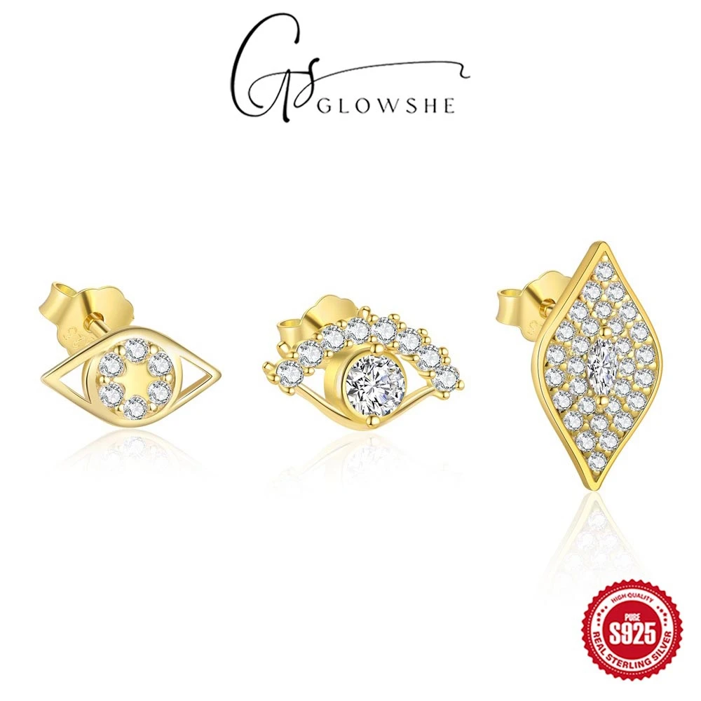 Glowshe 925 Sterling Silver Zircon Devil's Eye Single Stud Earrings Daily Creative Fine Jewelry Women's High Quality Gift
Glowshe 925 Sterling Silver Zircon Devil's Eye Single Stud Earrings Daily Creative Fine Jewelry Women's High Quality Gift