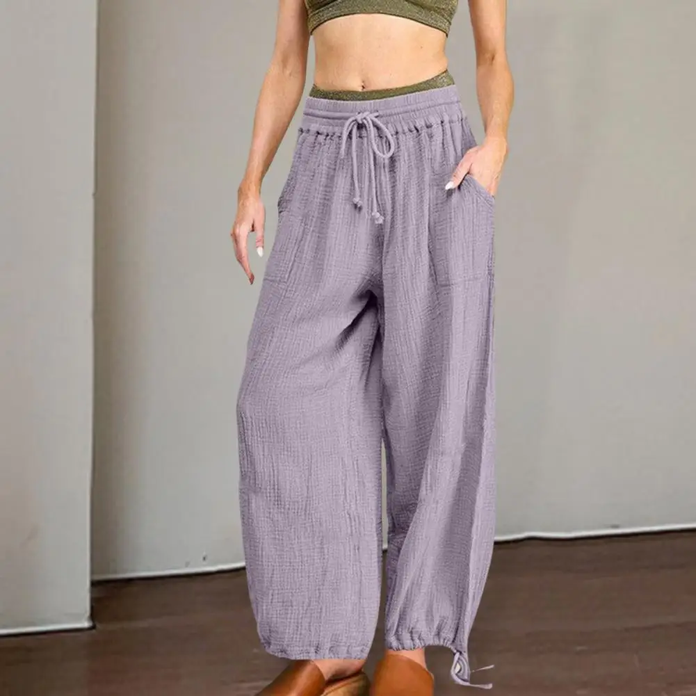 Women Wide-leg Pants Stylish Women's Wide Leg Pants With Drawstring Waist Pockets Streetwear Trousers For A Chic Look Trousers
Women Wide-leg Pants Stylish Women's Wide Leg Pants With Drawstring Waist Pockets Streetwear Trousers For A Chic Look Trousers