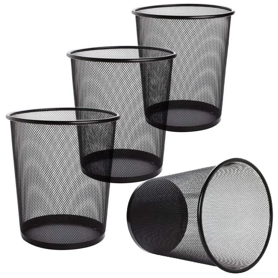 4 Pack Trash Can Mesh Round Open Top Wastebasket 2.5 Gallon Recycling Bins Garbage Waste Baskets for Office Home
4 Pack Trash Can Mesh Round Open Top Wastebasket 2.5 Gallon Recycling Bins Garbage Waste Baskets for Office Home