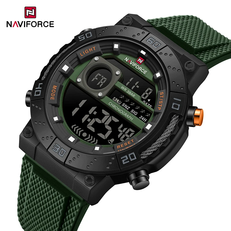 New NAVIFORCE Digital Sport Watches For Men Fashion Silicone Band Military Wristwatch Male Day and Date Waterproof Clock
New NAVIFORCE Digital Sport Watches For Men Fashion Silicone Band Military Wristwatch Male Day and Date Waterproof Clock