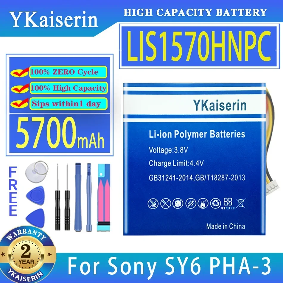 Сменный аккумулятор YKaiserin 5700 мАч LIS1570HNPC для Sony SY6 PHA-3 PHA3, цифровые аккумуляторы с 4-проводной вилкой
Сменный аккумулятор YKaiserin 5700 мАч LIS1570HNPC для Sony SY6 PHA-3 PHA3, цифровые аккумуляторы с 4-проводной вилкой