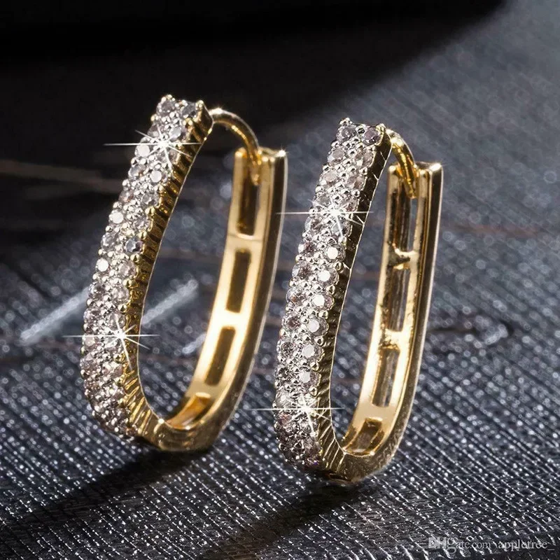 925 Sterling Silver Luxury Full Paved CZ Hoop Earrings for Women Simple Elegant Wedding Party Daily Wear Fashion Jewelry Gifts
925 Sterling Silver Luxury Full Paved CZ Hoop Earrings for Women Simple Elegant Wedding Party Daily Wear Fashion Jewelry Gifts