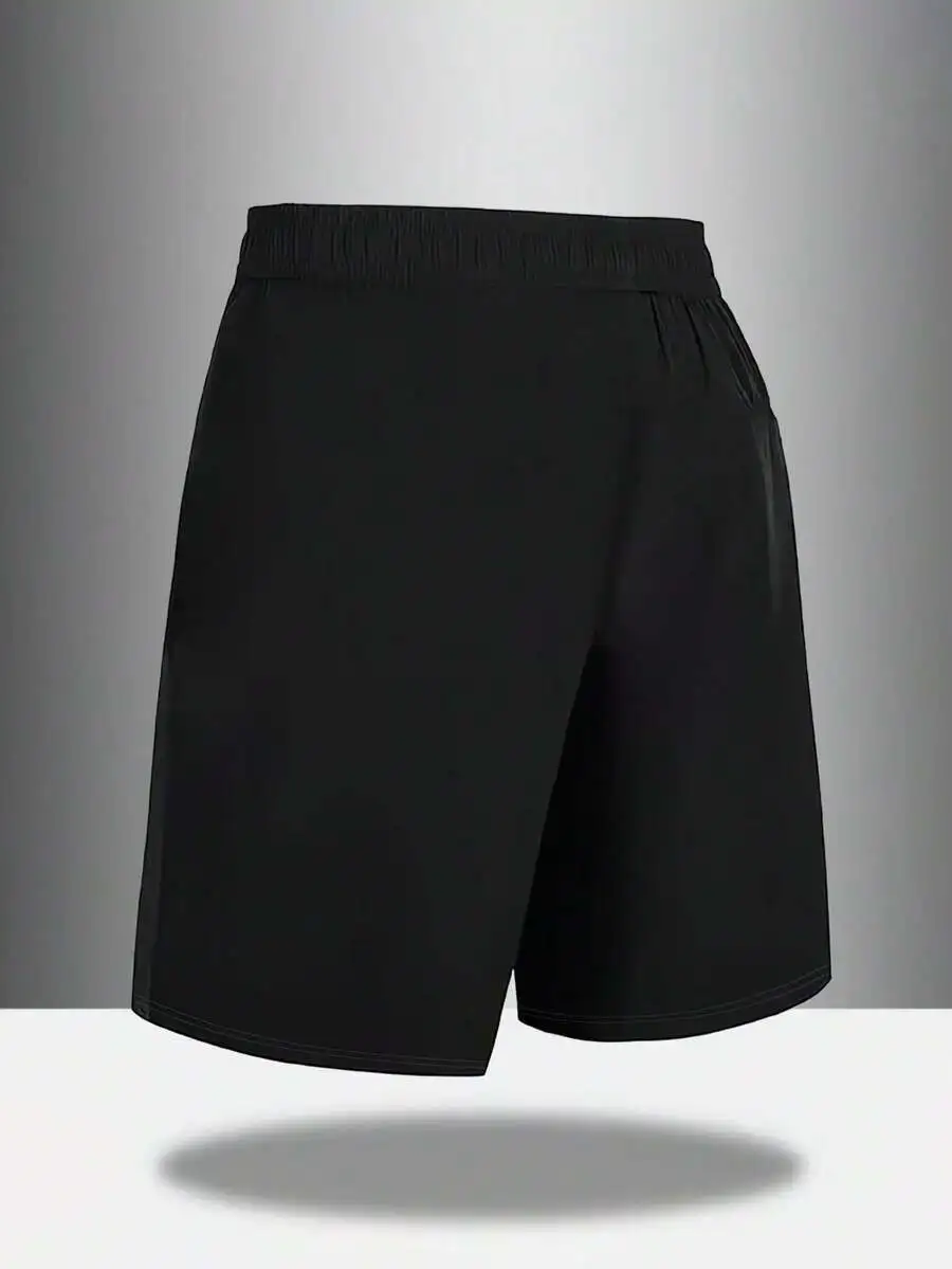 Mens Black Solid Shorts With Elastic Waist For Casual Summer Wear
Mens Black Solid Shorts With Elastic Waist For Casual Summer Wear