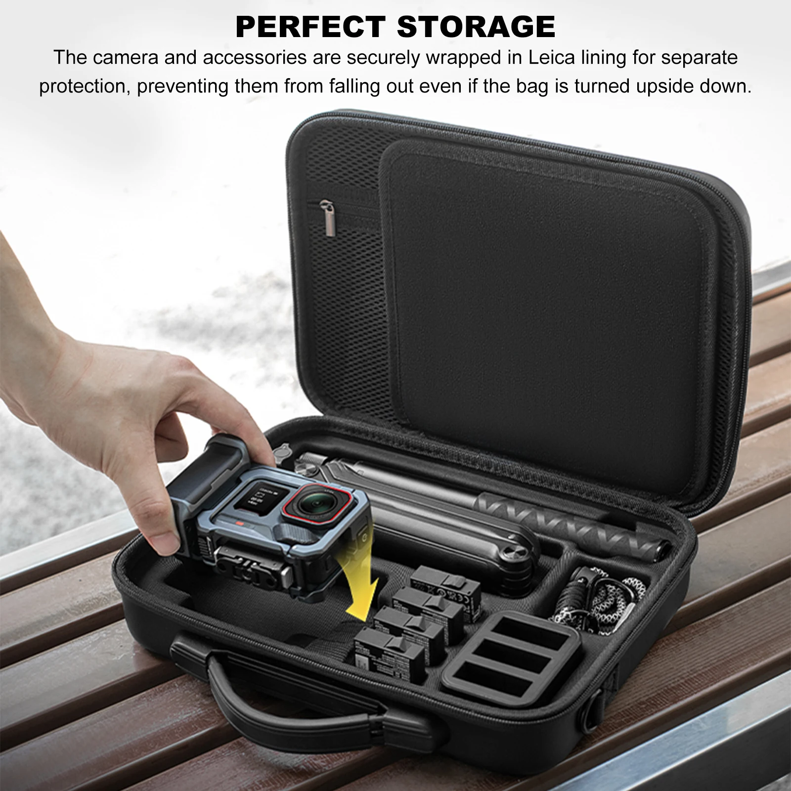 For Insta360 Ace Pro 2 Grip Kit Organizer Bag Anti-Scratch Hard Shell Storage Bag Portable Camera Organiser for Outdoor Travel
For Insta360 Ace Pro 2 Grip Kit Organizer Bag Anti-Scratch Hard Shell Storage Bag Portable Camera Organiser for Outdoor Travel