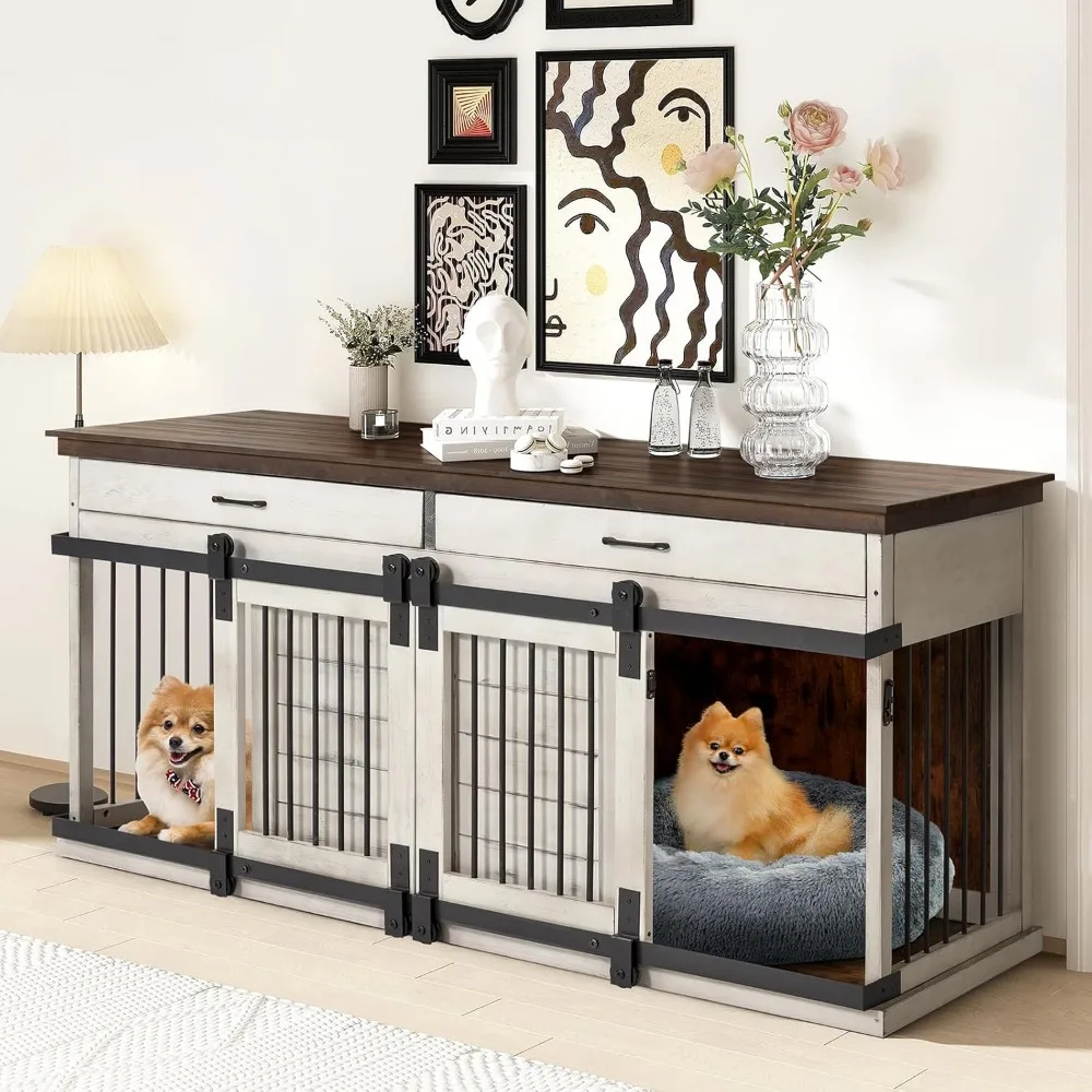 Masterpiece Solid Wood Dog Crate Furniture, 72.4" Wooden Indoor Dog Kennel Furniture For Large Dogs, Heavy Duty Dog C
Masterpiece Solid Wood Dog Crate Furniture, 72.4" Wooden Indoor Dog Kennel Furniture For Large Dogs, Heavy Duty Dog C