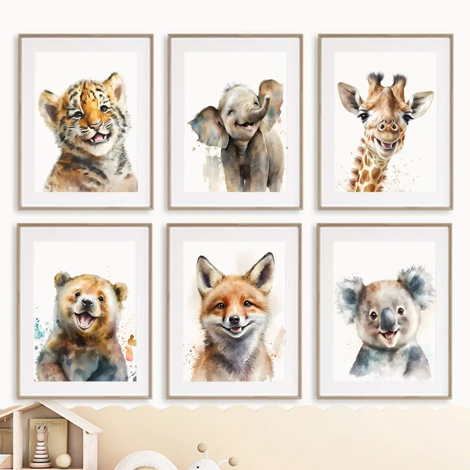 Modern Style Canvas Print Painting Posters Cartoon Jungle Tiger Zebra Bear Fox Animal Wall Pictures Art Kids Room Decor Gift
Modern Style Canvas Print Painting Posters Cartoon Jungle Tiger Zebra Bear Fox Animal Wall Pictures Art Kids Room Decor Gift