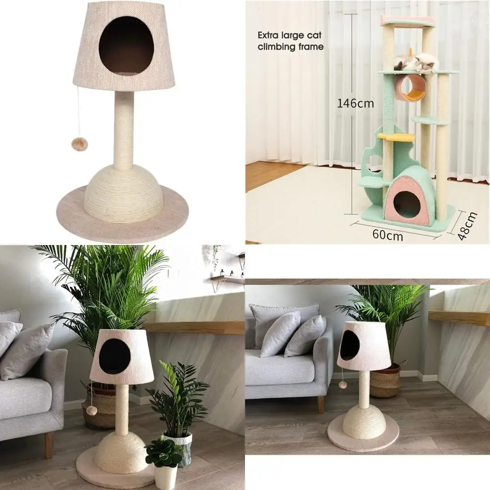 Solid Wood Cat Furniture with Integrated Litter Box and Climbing Tree for Small Cats, 49cm, Suitable for Cats Under 10 Pounds
Solid Wood Cat Furniture with Integrated Litter Box and Climbing Tree for Small Cats, 49cm, Suitable for Cats Under 10 Pounds