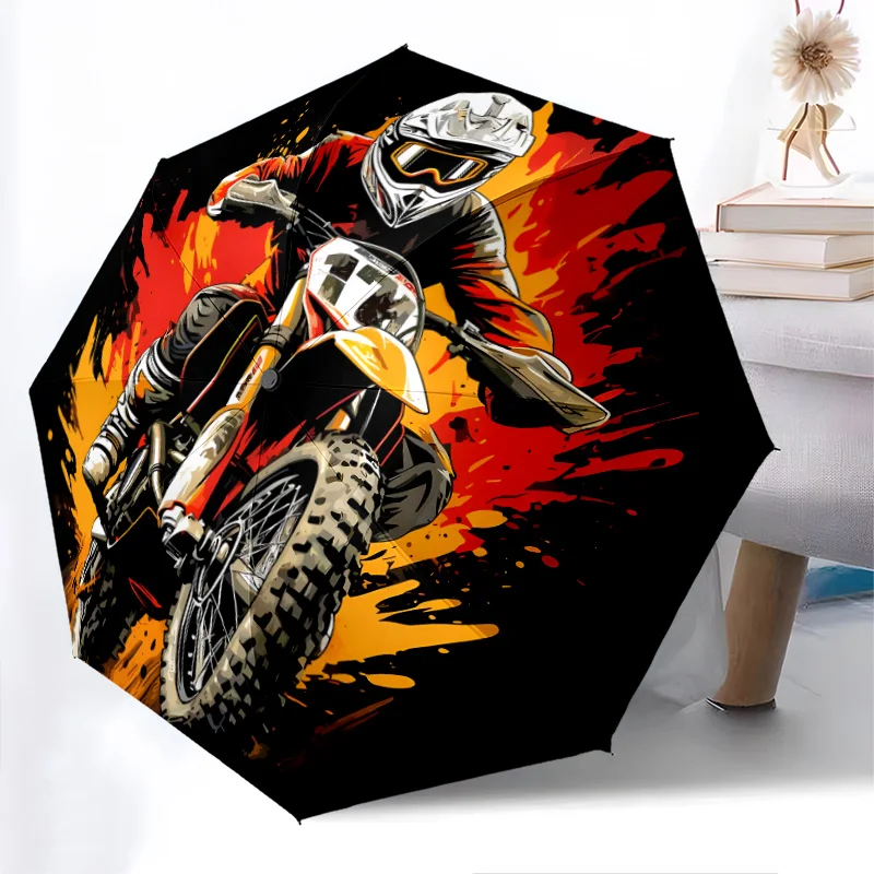 Мотоциклетный зонт, модный автоматически открывающийся дизайн, 8, железные ребрышки, пластиковая ручка, складной солнцезащитный козырек, идеальные праздничные подарки 
Мотоциклетный зонт, модный автоматически открывающийся дизайн, 8, железные ребрышки, пластиковая ручка, складной солнцезащитный козырек, идеальные праздничные подарки