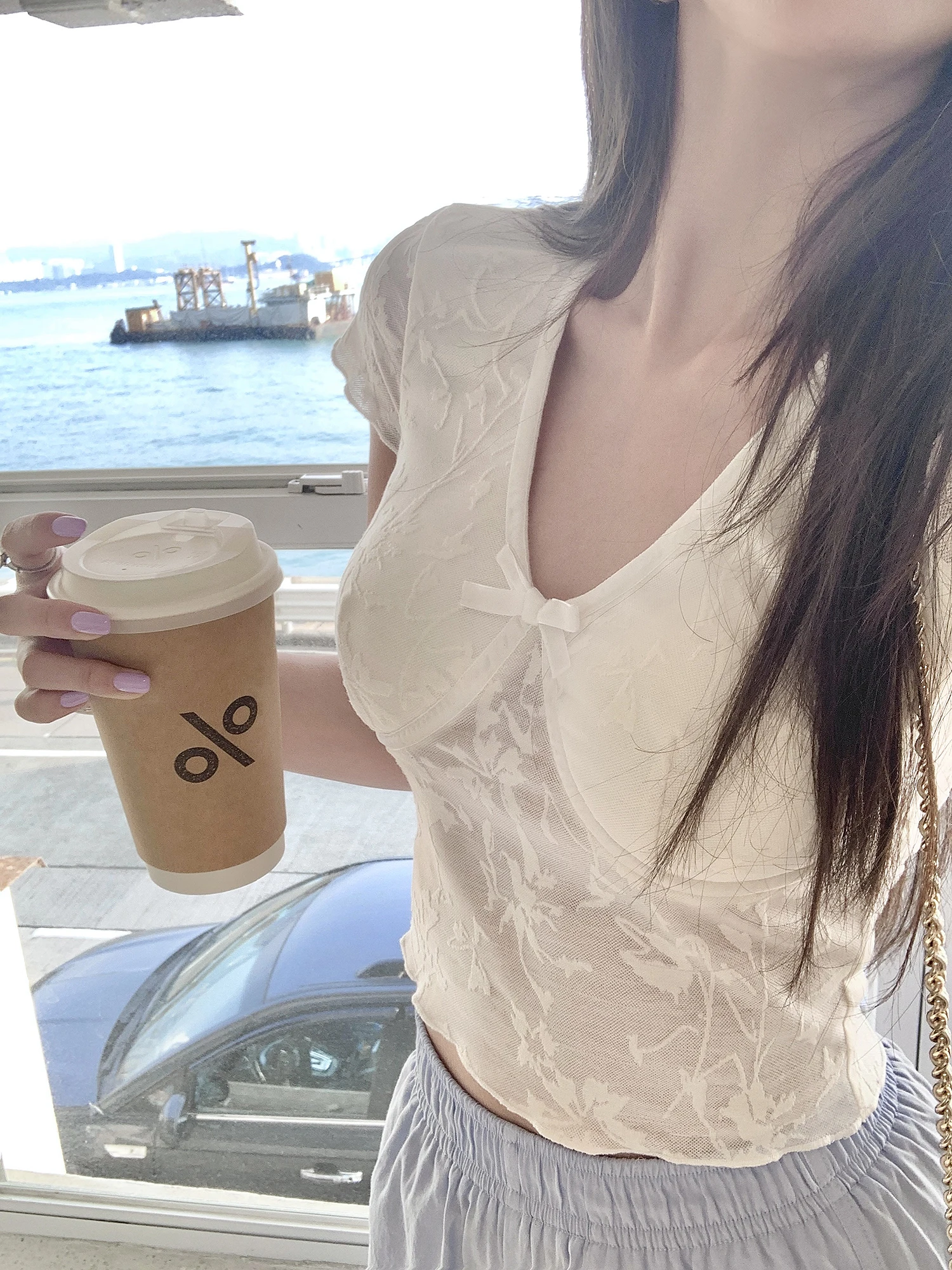 Zhou EEONE Spicy Summer Elastic Micro See tough Small T with Built in Chest Pad Pure Desire American Sle Vest Top
Zhou EEONE Spicy Summer Elastic Micro See tough Small T with Built in Chest Pad Pure Desire American Sle Vest Top