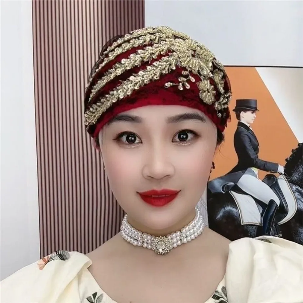 New Flower Embroidery Turban Cap Full Cover Elastic Bonnet Hat Cover White Hair Breathable Postpartum Cap
New Flower Embroidery Turban Cap Full Cover Elastic Bonnet Hat Cover White Hair Breathable Postpartum Cap