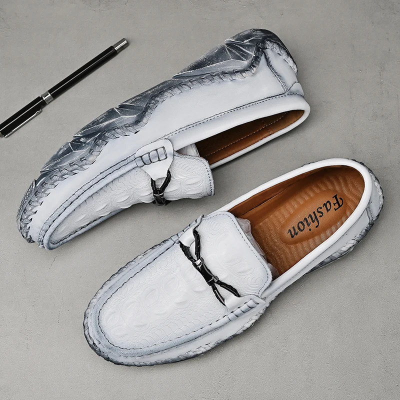 Italian Brand Men's Genuine Leather Casual Shoes Soft Sole Casual Shoes Men's Driving Shoes Fashion Loafers Big Size:38-48
Italian Brand Men's Genuine Leather Casual Shoes Soft Sole Casual Shoes Men's Driving Shoes Fashion Loafers Big Size:38-48