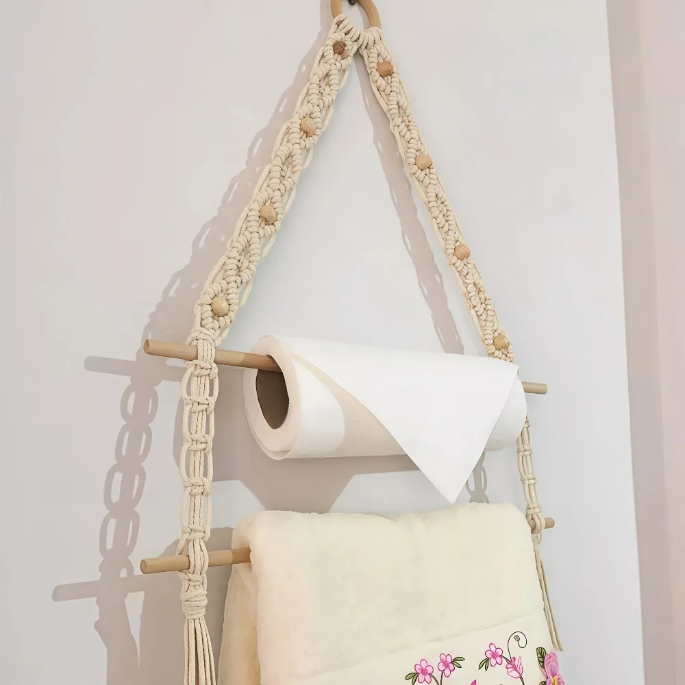 Macrame Paper Towel Holder Wall Hanging Kitchen Bathroom Boho Home Decor Toilet Paper Storage Bathroom Accessories Gift
Macrame Paper Towel Holder Wall Hanging Kitchen Bathroom Boho Home Decor Toilet Paper Storage Bathroom Accessories Gift