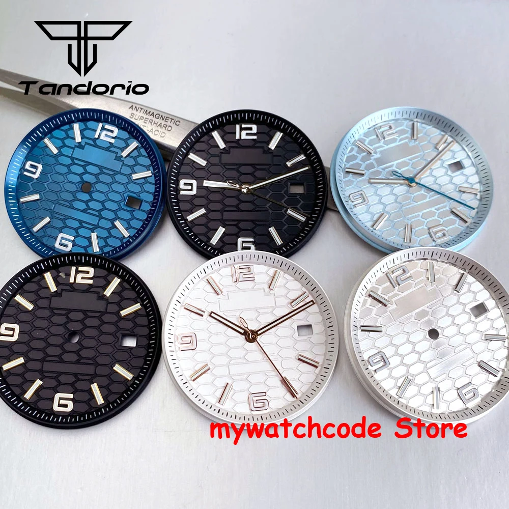 Циферблат часов 34 мм, серебристо-синий узор, набор циферблат NH35, подходит для циферблата механизма NH35, аксессуары для указателей NH35, детали часов
Циферблат часов 34 мм, серебристо-синий узор, набор циферблат NH35, подходит для циферблата механизма NH35, аксессуары для указателей NH35, детали часов