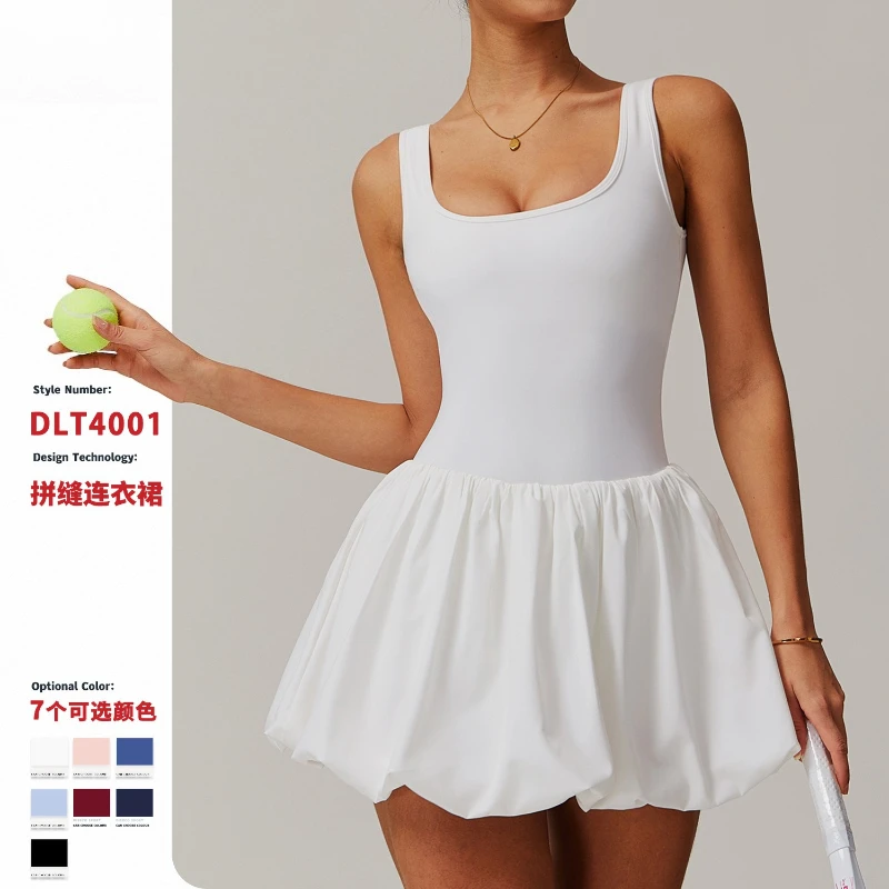 Breathable Quick-dry Tennis Golf Dress Women's Comfy Sleeveless Slim Mini Pleated Dress with Buit-in Shorts for Yoga Fitness Gym
Breathable Quick-dry Tennis Golf Dress Women's Comfy Sleeveless Slim Mini Pleated Dress with Buit-in Shorts for Yoga Fitness Gym