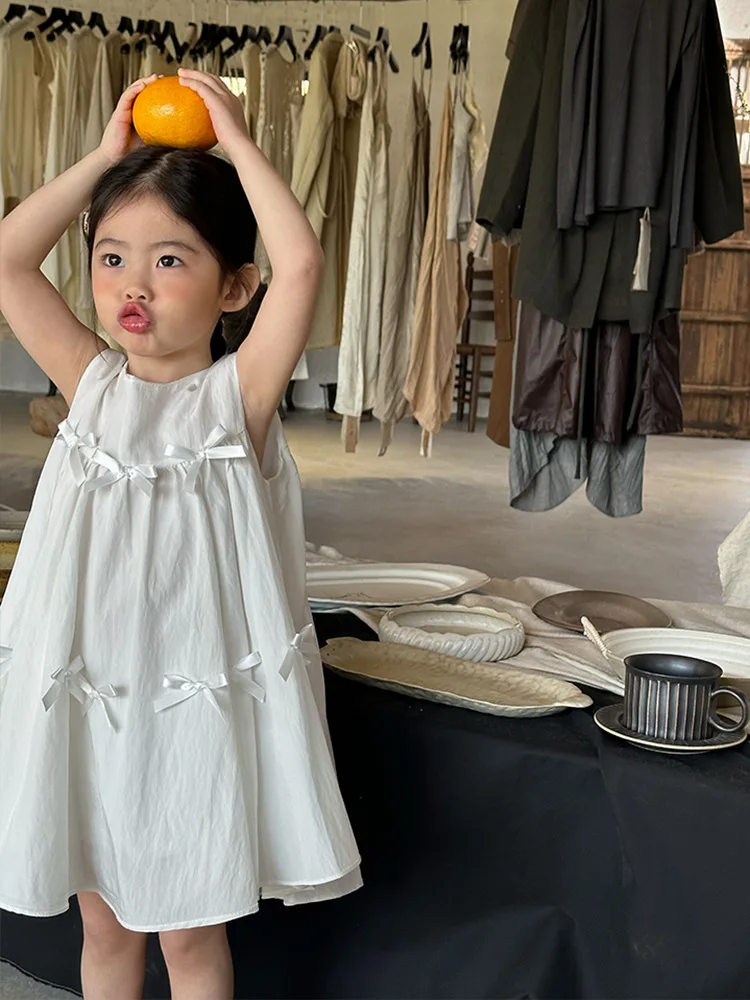 Girl's Bow Dress Korean Style Children's White Lantern Dress Ballet Style Vestibule Dress
Girl's Bow Dress Korean Style Children's White Lantern Dress Ballet Style Vestibule Dress