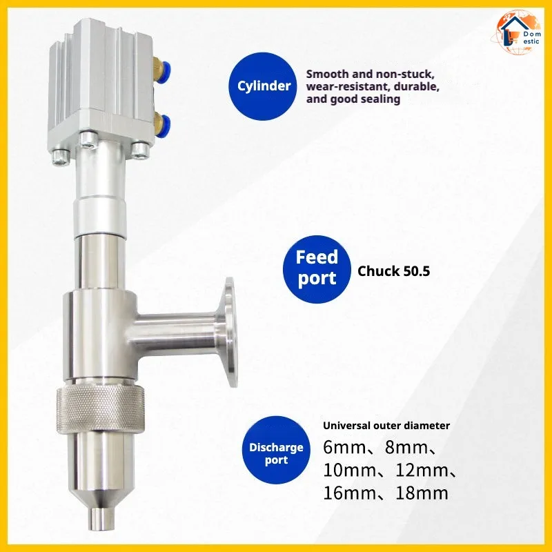 Anti Drip Pneumatic Filling Head 304 stainless steel Filling valve Discharge Nozzle Accessories Of Liquid Paste Filling Machine
Anti Drip Pneumatic Filling Head 304 stainless steel Filling valve Discharge Nozzle Accessories Of Liquid Paste Filling Machine