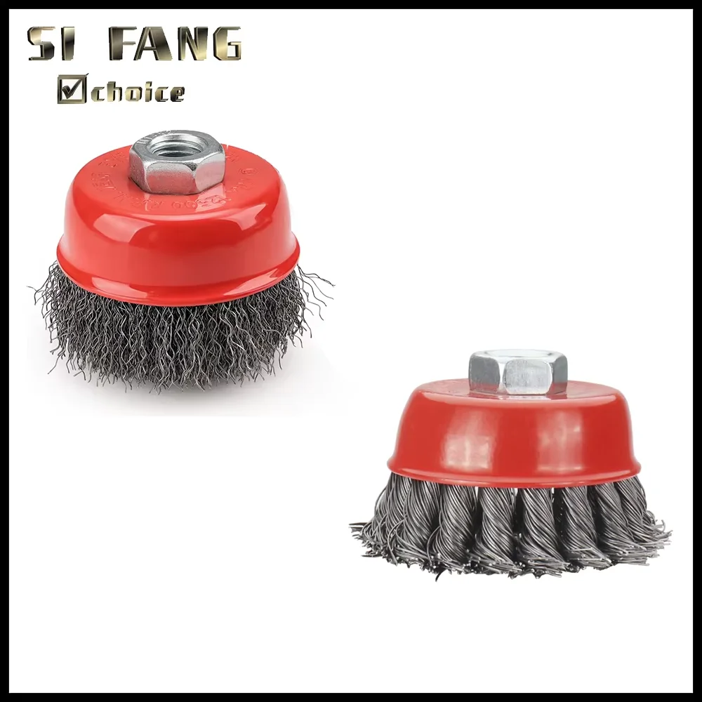 Crimped & Twist Knot Steel Wheel Wire Cup Brush Set for Angle Grinder M14 Thread Rust Paint Removal Metal Polishing Wood
Crimped & Twist Knot Steel Wheel Wire Cup Brush Set for Angle Grinder M14 Thread Rust Paint Removal Metal Polishing Wood