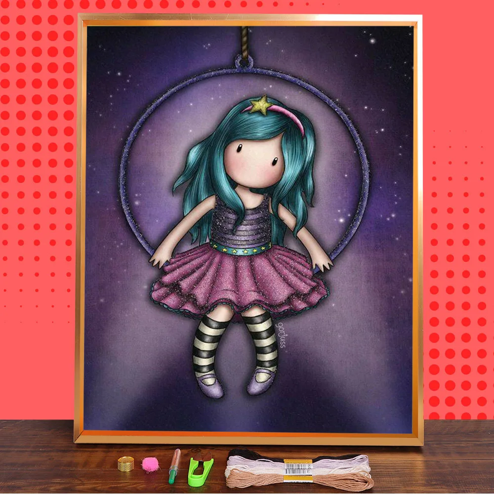 Cartoon Girl Printed Fabric 11CT Cross-Stitch Patterns Embroidery DMC Threads Craft Sewing Knitting Handicraft Jewelry Decor
Cartoon Girl Printed Fabric 11CT Cross-Stitch Patterns Embroidery DMC Threads Craft Sewing Knitting Handicraft Jewelry Decor