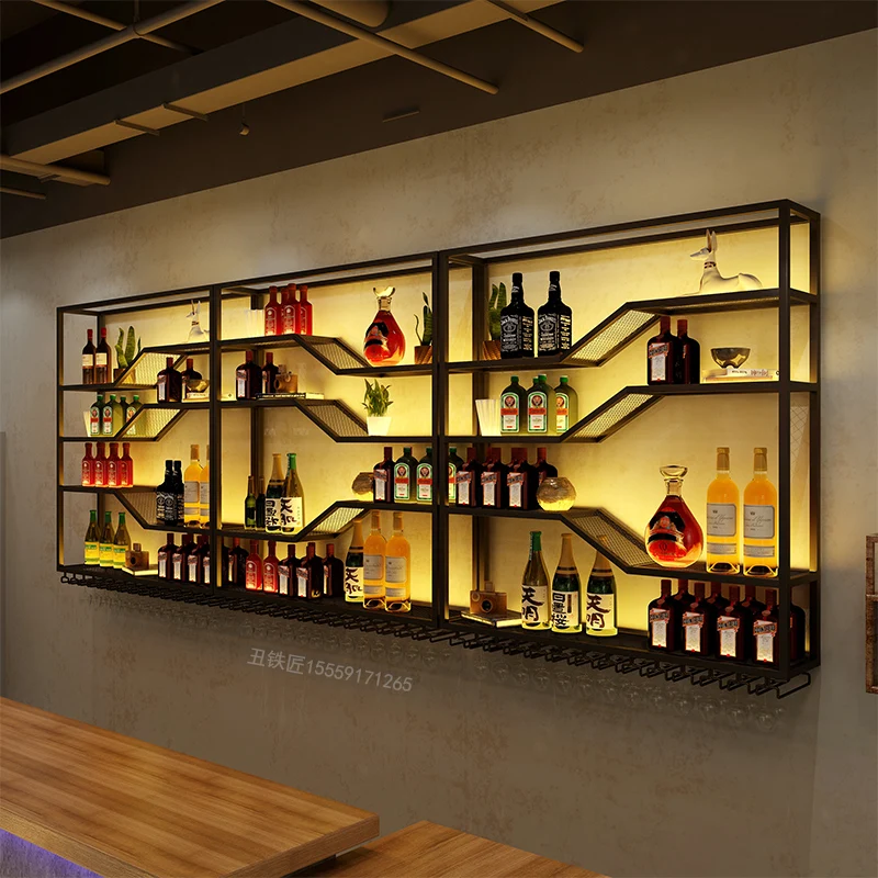 Wine rack Wine cabinet Shelf Wall-mounted wine rack Display stand Bar Bar Restaurant Creative wrought iron customization
Wine rack Wine cabinet Shelf Wall-mounted wine rack Display stand Bar Bar Restaurant Creative wrought iron customization