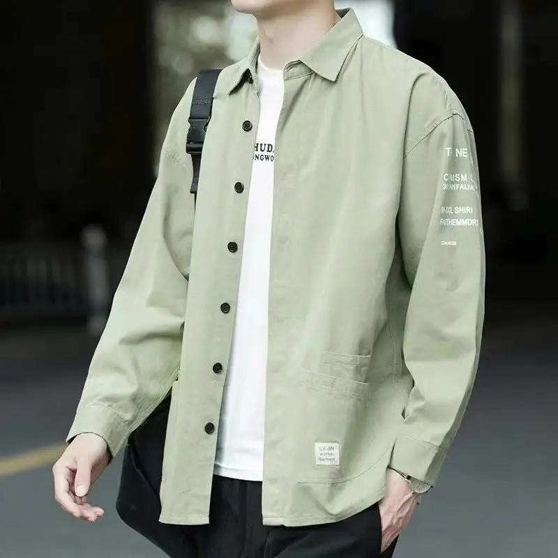 Men's Casual Long Sve Work irt Spring Autumn Wear Resistant Loose Fit Faionable American Retro Versatile Leisure Coat
Men's Casual Long Sve Work irt Spring Autumn Wear Resistant Loose Fit Faionable American Retro Versatile Leisure Coat
