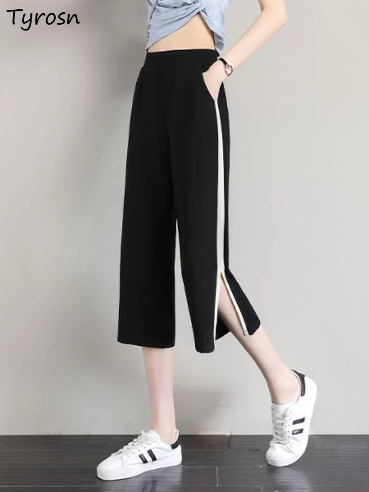 Брюки женские летние с разрезом по бокам модный дизайн с высокой талией универсальные повседневные элегантные нежные прямые спортивные свободные женские брюки в корейском стиле
Брюки женские летние с разрезом по бокам модный дизайн с высокой талией универсальные повседневные элегантные нежные прямые спортивные свободные женские брюки в корейском стиле