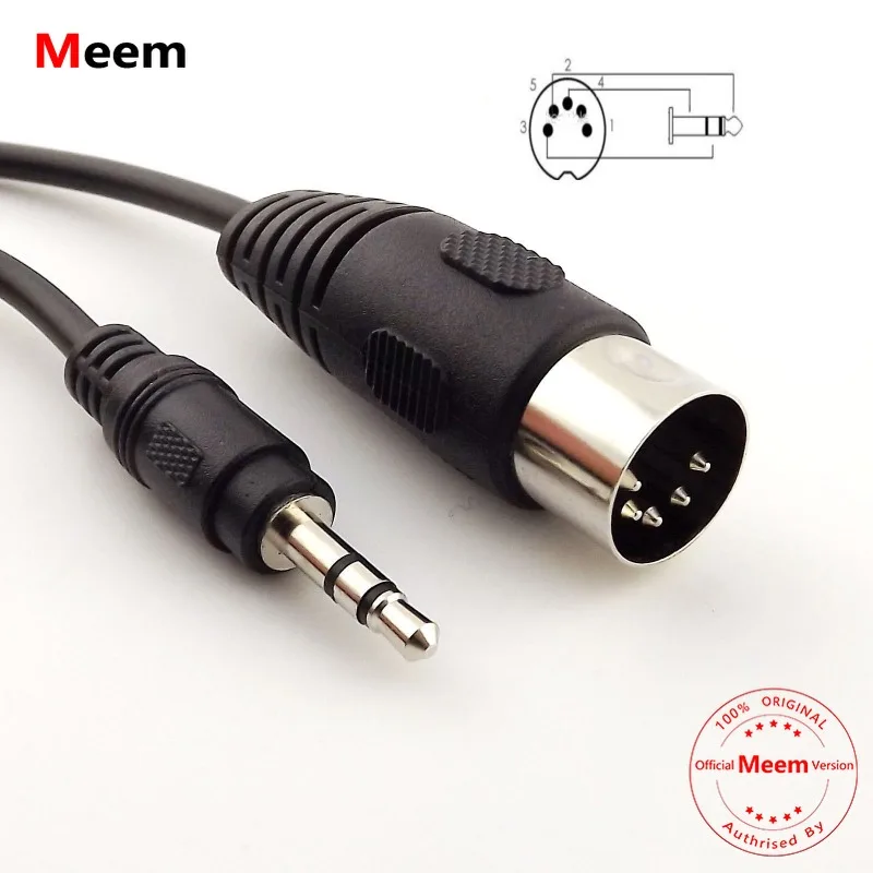 1pcs 5 Pin Din MIDI Male Plug to 3.5mm1/8in Male TRS Stereo Audio Cable 5FT 1.5M
1pcs 5 Pin Din MIDI Male Plug to 3.5mm1/8in Male TRS Stereo Audio Cable 5FT 1.5M