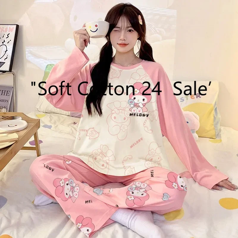 Sanrio pajamas spring and autumn two-piece set Melody loungewear Sanrio loungewear cute casual cartoon Melody pajamas
Sanrio pajamas spring and autumn two-piece set Melody loungewear Sanrio loungewear cute casual cartoon Melody pajamas