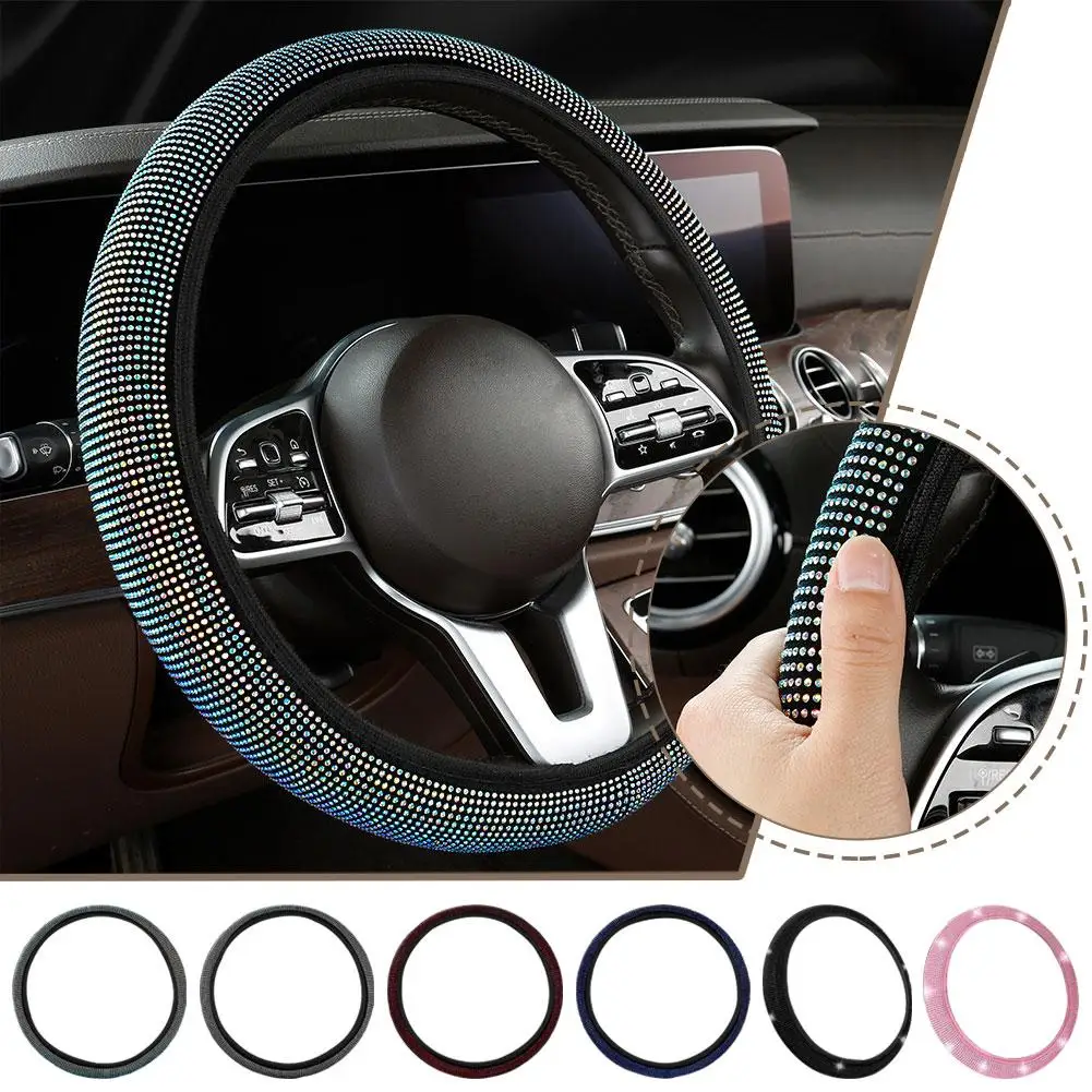 Universal 38 CM Car Steering Wheel Cover PU Leather Interior Diamond Wheel Car Crystal Accessories Sparkling Protector Stee N6D4
Universal 38 CM Car Steering Wheel Cover PU Leather Interior Diamond Wheel Car Crystal Accessories Sparkling Protector Stee N6D4