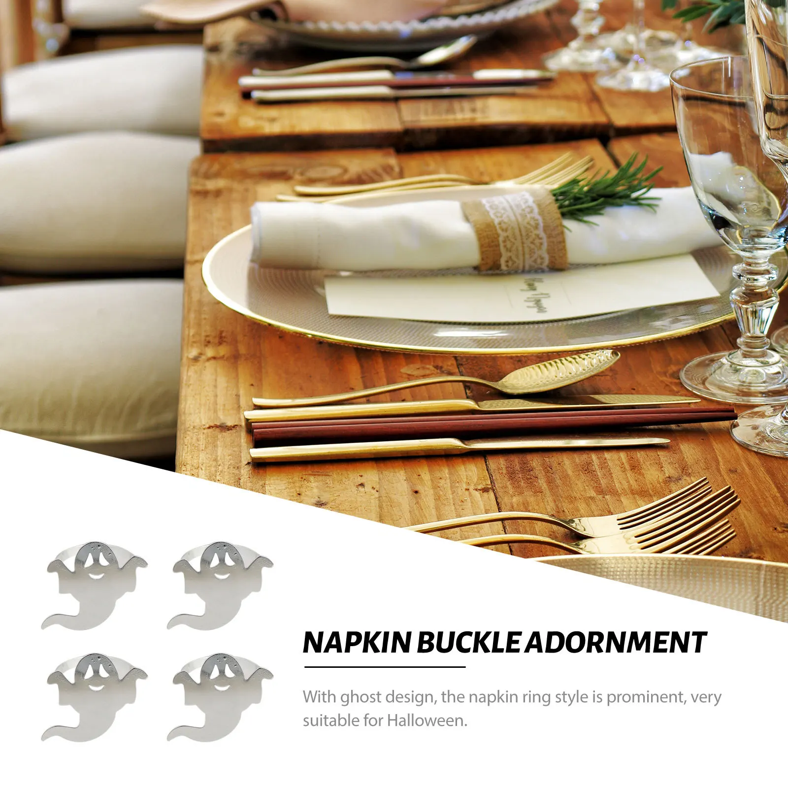 4Pcs Premium Alloy Napkin Rings Ghost Design Halloween Party Table Favors Exquisite Decor Napkin Rings Halloween Decor
4Pcs Premium Alloy Napkin Rings Ghost Design Halloween Party Table Favors Exquisite Decor Napkin Rings Halloween Decor