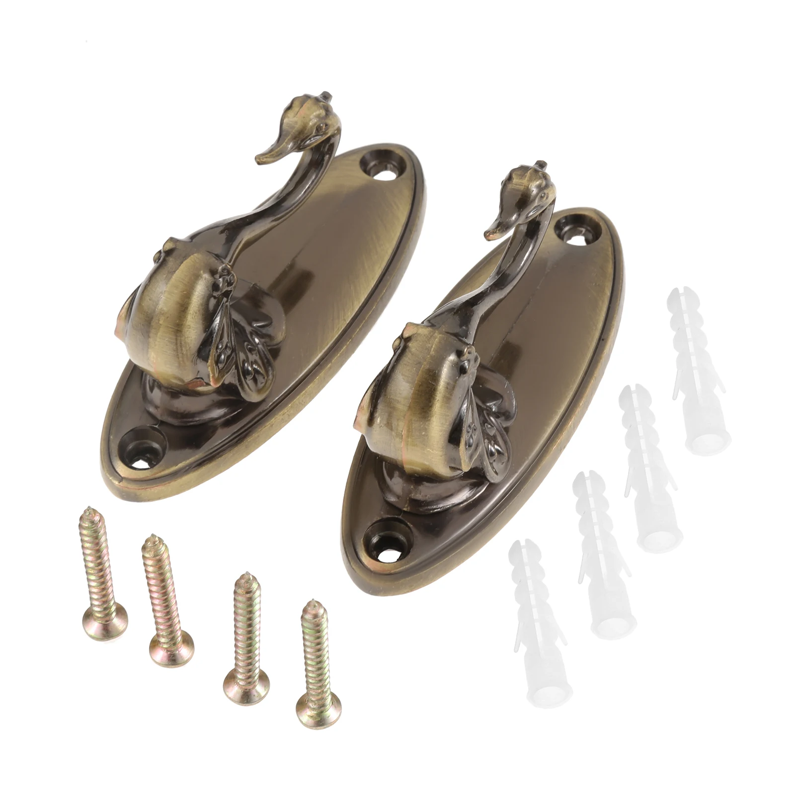 2Pcs Zinc Alloy Swan Style Curtain Tieback Hooks 4 Colors Available Equipped with Screws for Hang Hat or Clothes Easy To Install
2Pcs Zinc Alloy Swan Style Curtain Tieback Hooks 4 Colors Available Equipped with Screws for Hang Hat or Clothes Easy To Install