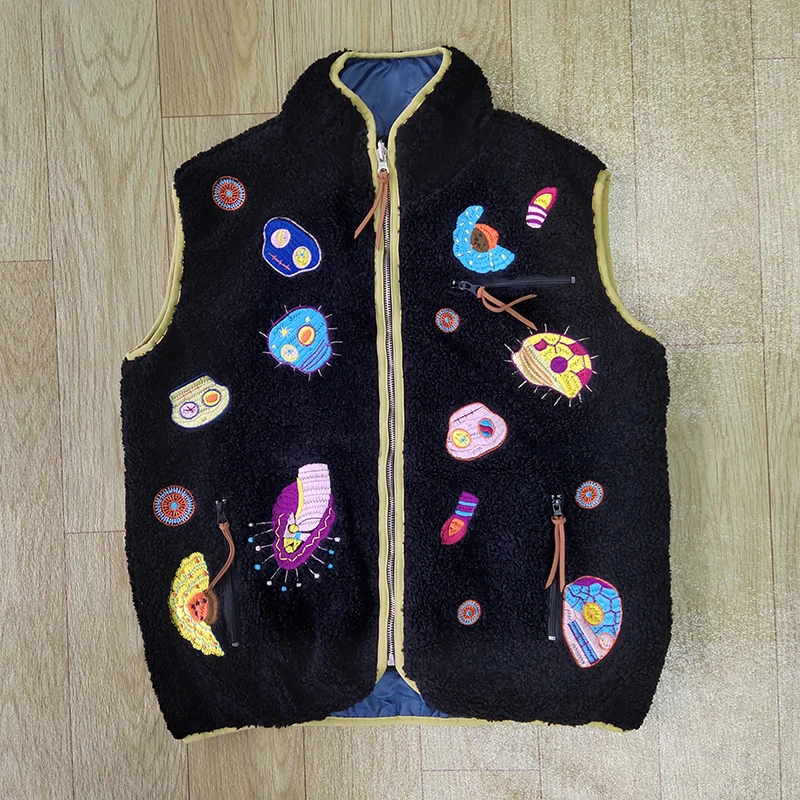 Kapital Kountry Embroidered eepskin Double-Sided Wear Vest Trendy Stand Fit Zipper Closure Spring Youth Faion
Kapital Kountry Embroidered eepskin Double-Sided Wear Vest Trendy Stand Fit Zipper Closure Spring Youth Faion
