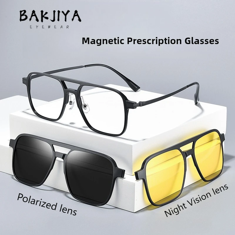 New Double Beam Magnetic Blue Light Prescription Glasses 3-in-1 Men Magnetic Eyeglasses Frame Polarized Sunglasses Night Vision
New Double Beam Magnetic Blue Light Prescription Glasses 3-in-1 Men Magnetic Eyeglasses Frame Polarized Sunglasses Night Vision