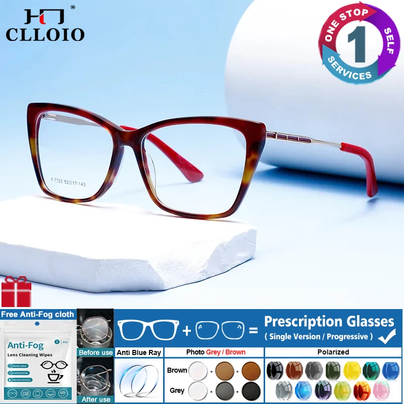 CLLOIO New Fashion Geometric Acetate Prescription Myopia Reading Glasses Photochromic Progressive Glasses Women Eyeglasses F7723
CLLOIO New Fashion Geometric Acetate Prescription Myopia Reading Glasses Photochromic Progressive Glasses Women Eyeglasses F7723
