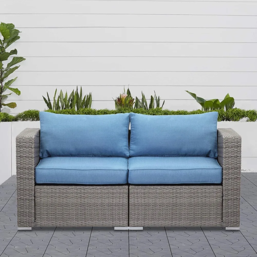 2 Piece Patio Furniture Set of 2 Seats,Outdoor Wicker Patio Loveseat Sofa with Cushion, Outdoor Sectional Corner Sofa
2 Piece Patio Furniture Set of 2 Seats,Outdoor Wicker Patio Loveseat Sofa with Cushion, Outdoor Sectional Corner Sofa