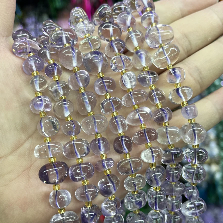 High Quality Natural Light Amethyst Sugar Bean Shaped Lrregular Loose For Jewelry Making DIY Necklace Bracelet 15''8-12mm
High Quality Natural Light Amethyst Sugar Bean Shaped Lrregular Loose For Jewelry Making DIY Necklace Bracelet 15''8-12mm