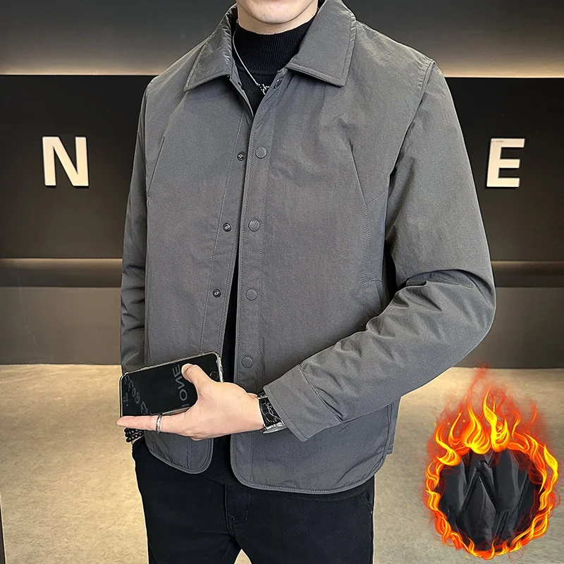 Thiened Cotton Jaet Men's Faion Collar up Outerwear Youth Casual Sle Long Sve Winter Coat Stand Fit Chinese Brand
Thiened Cotton Jaet Men's Faion Collar up Outerwear Youth Casual Sle Long Sve Winter Coat Stand Fit Chinese Brand