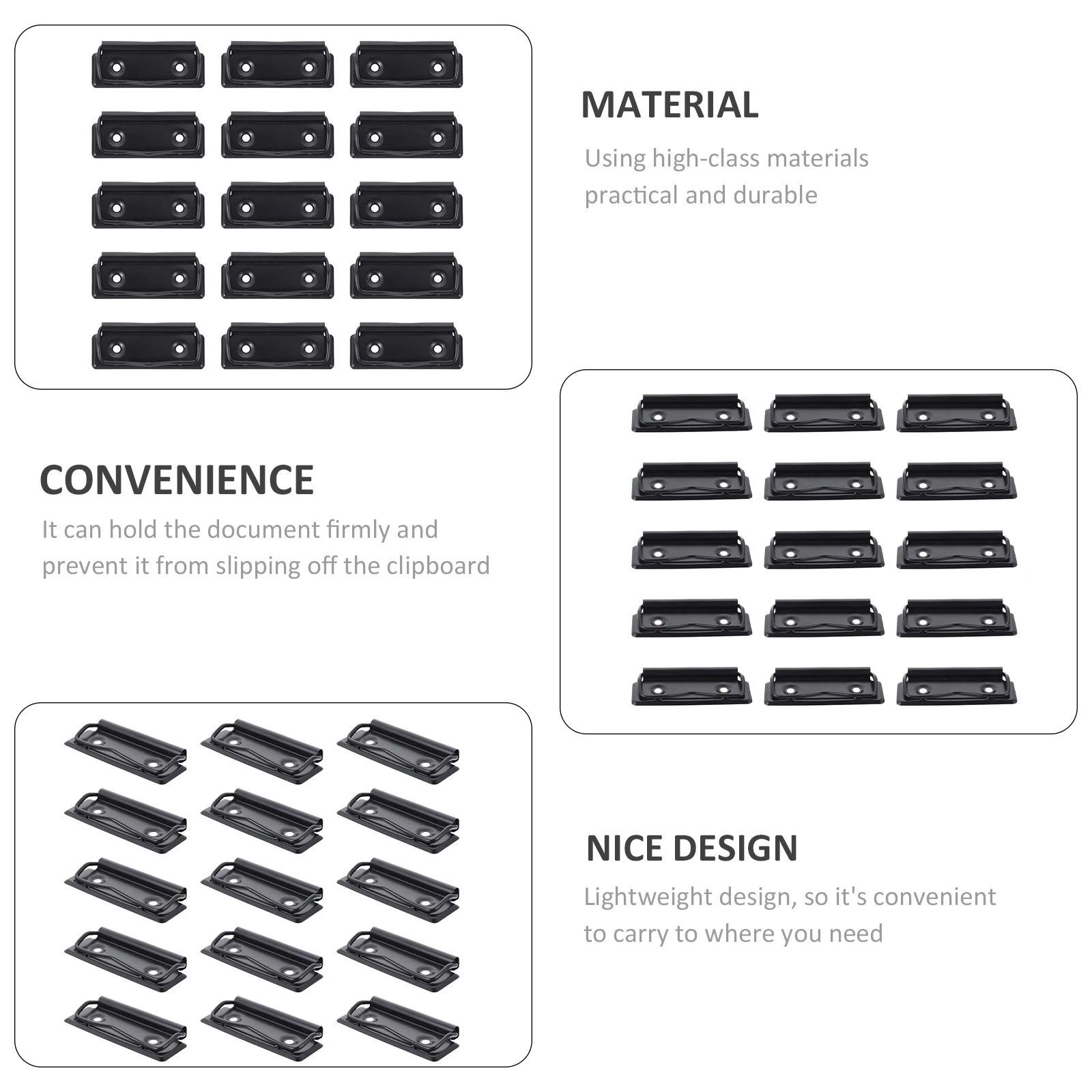 15 Pcs Paper Stationery Plate Holder Notice Board Clips Stainless Steel Clipboards
15 Pcs Paper Stationery Plate Holder Notice Board Clips Stainless Steel Clipboards
