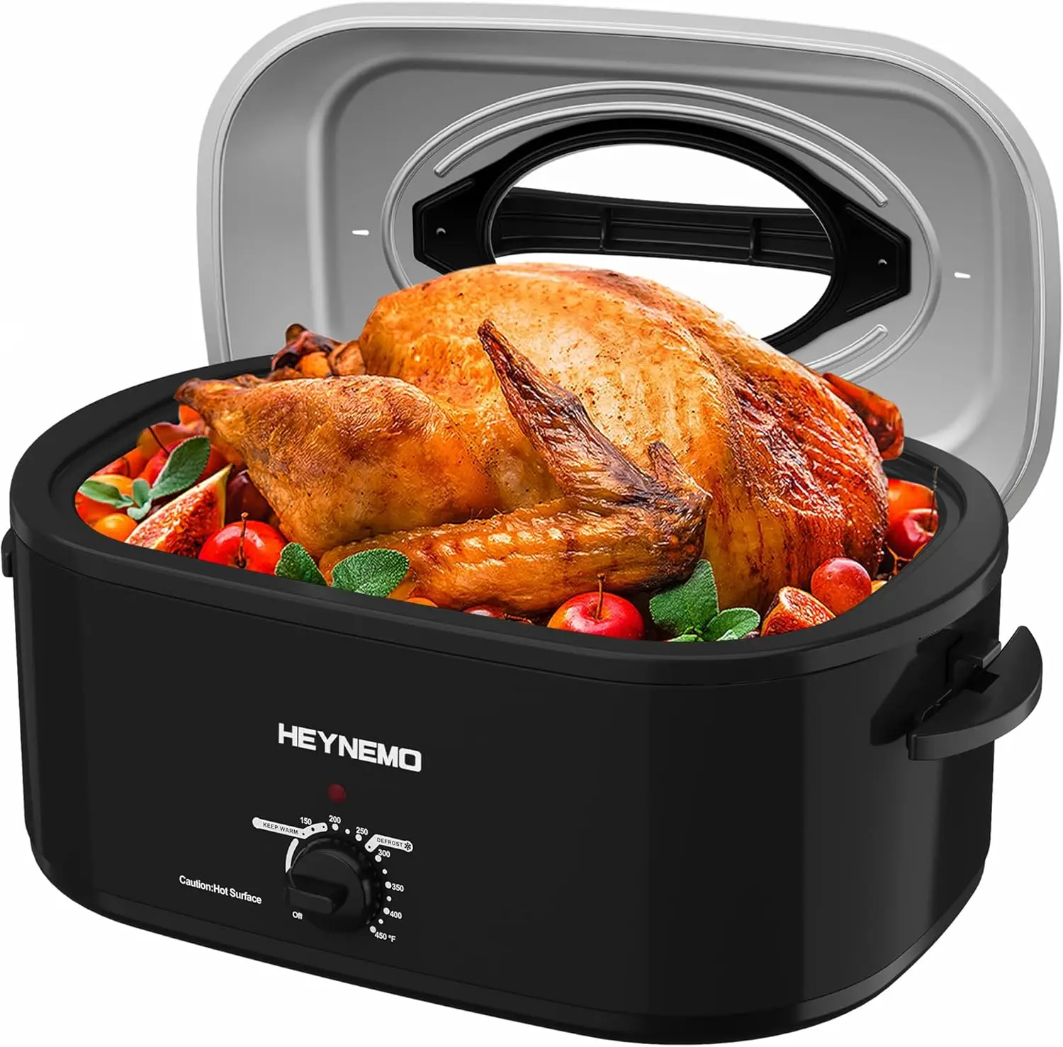 22 Quart Electric Roaster Oven, Turkey Roaster with Viewing & Self-basting Lid, Stainless Steel Turkey Roaster Oven, Black
22 Quart Electric Roaster Oven, Turkey Roaster with Viewing & Self-basting Lid, Stainless Steel Turkey Roaster Oven, Black